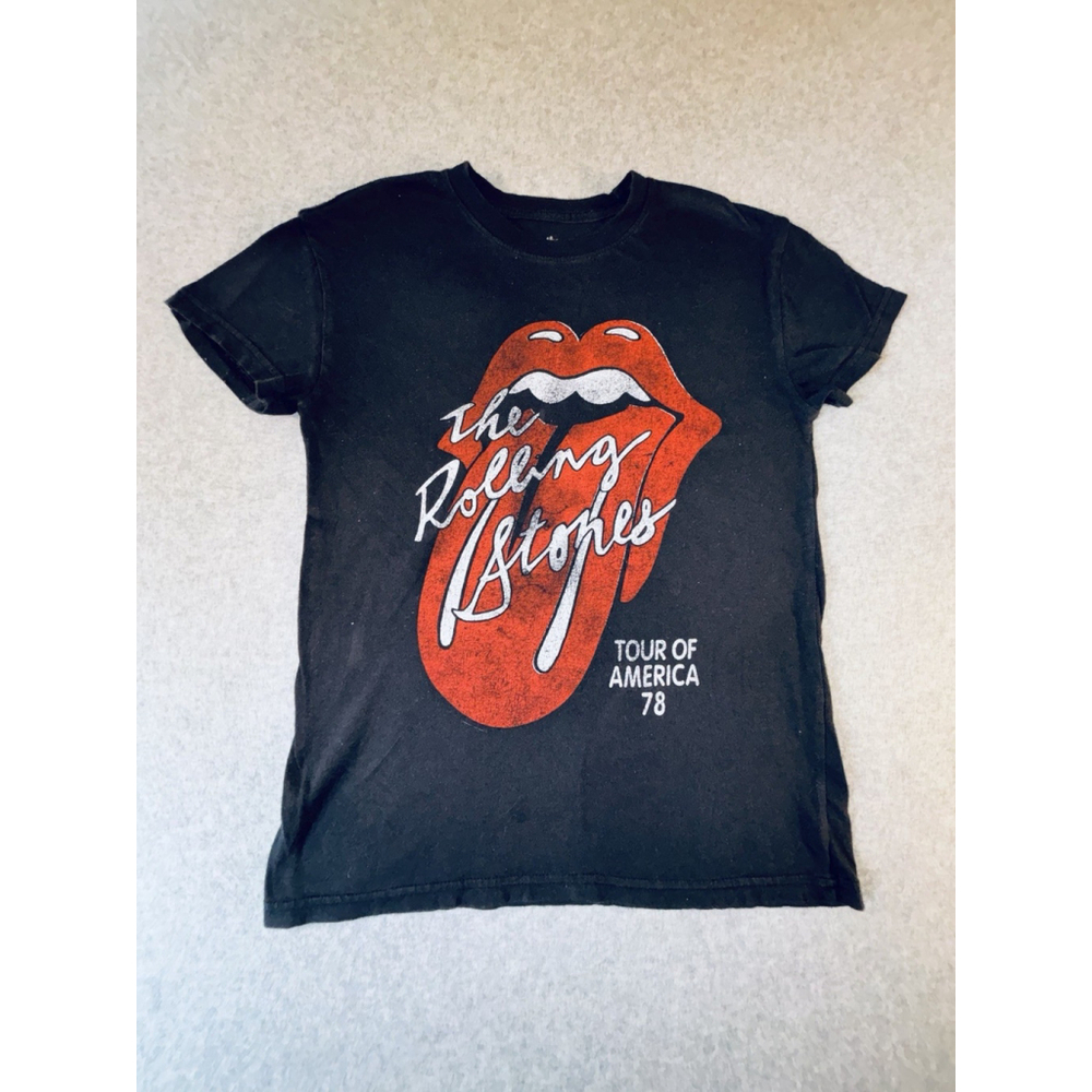 Rolling Stones Tour of America 78 T Shirt‎ XS Black Tongue Logo